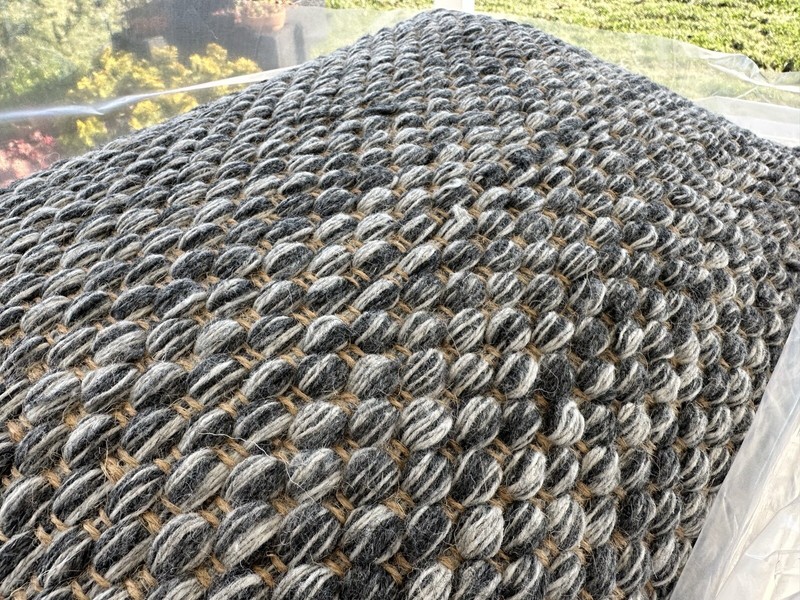 ⚡️NWT Threshold Pouf Ottoman Square Woven Gray Polyester SZ 18"H x 18"L x 12"W gallery