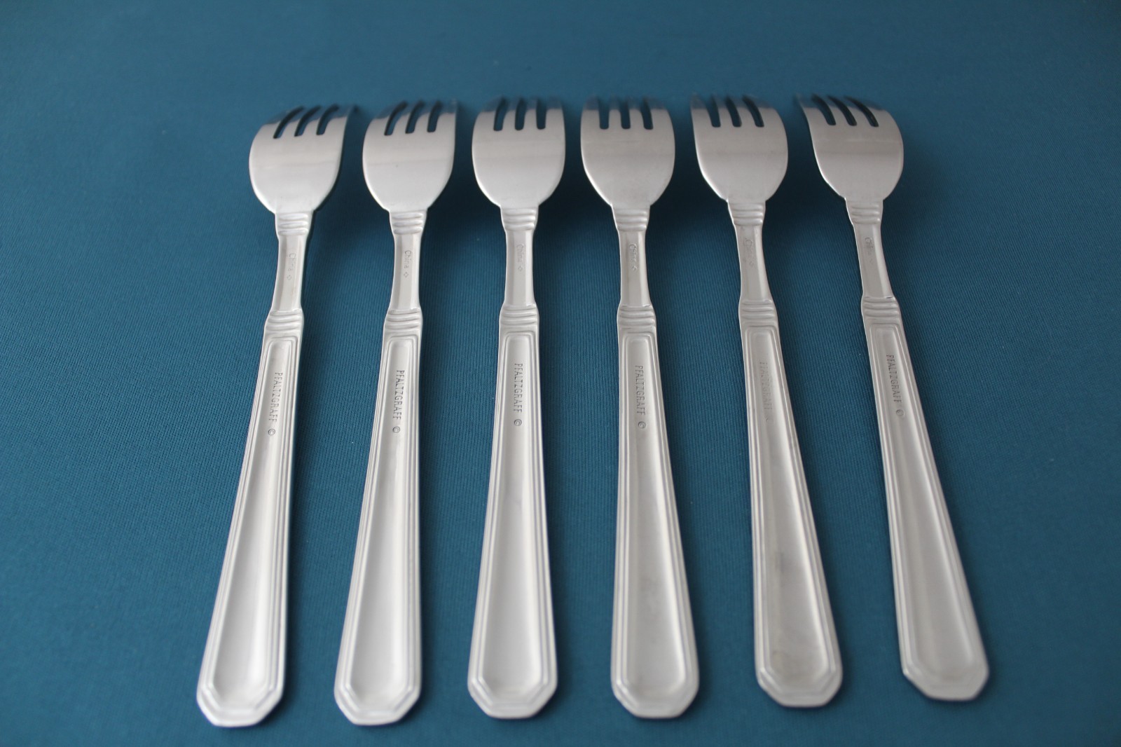 Pfaltzgraff PROVIDENCE GLOSSY Dinner Forks (Set of 6) China Stainless 7 1/2" gallery