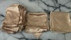 Beige Satin Solid Pointed Reversible 6 Table Runner and 36 chair bows 71-90 in gallery