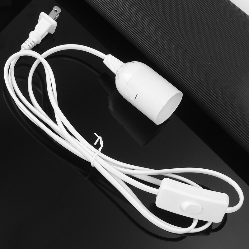E26/E27 Bulb Socket Extension Hanging Pendant Light Lamp Cord Cable Switch 1.8M gallery