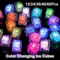 Lots Light Up Ice Cubes for Drinks Multi-Color LED Ice Cubes Waterproof BPA Free