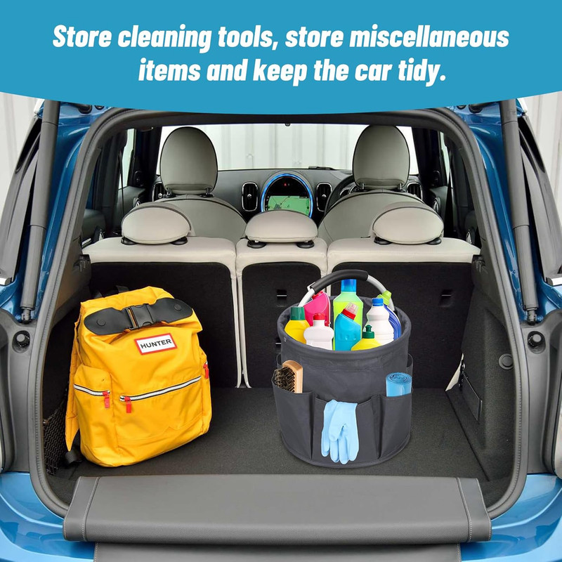 Cleaning Caddy with Handle, 17L Cleaning Supply Caddy Foldable Bucket Organizer gallery