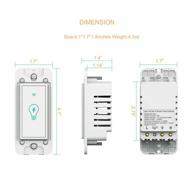 Smart Switch WIFI Light Wall Works with Alexa IFTTT smart life Google Home gallery