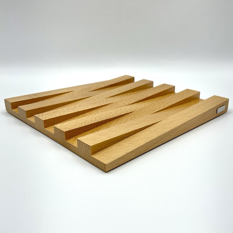 Artelegno Italian Crafted Solid Beech Wood 8” Modern Square Lacquered Trivet gallery
