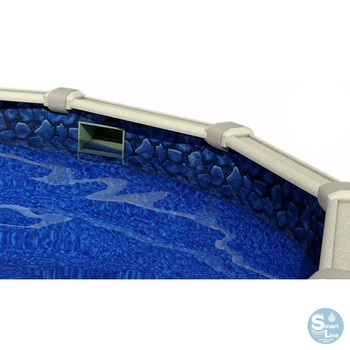 Smartline Rectangle Boulder Beaded 4' Flat Bottom Liner for use w/ Kayak Pools® gallery
