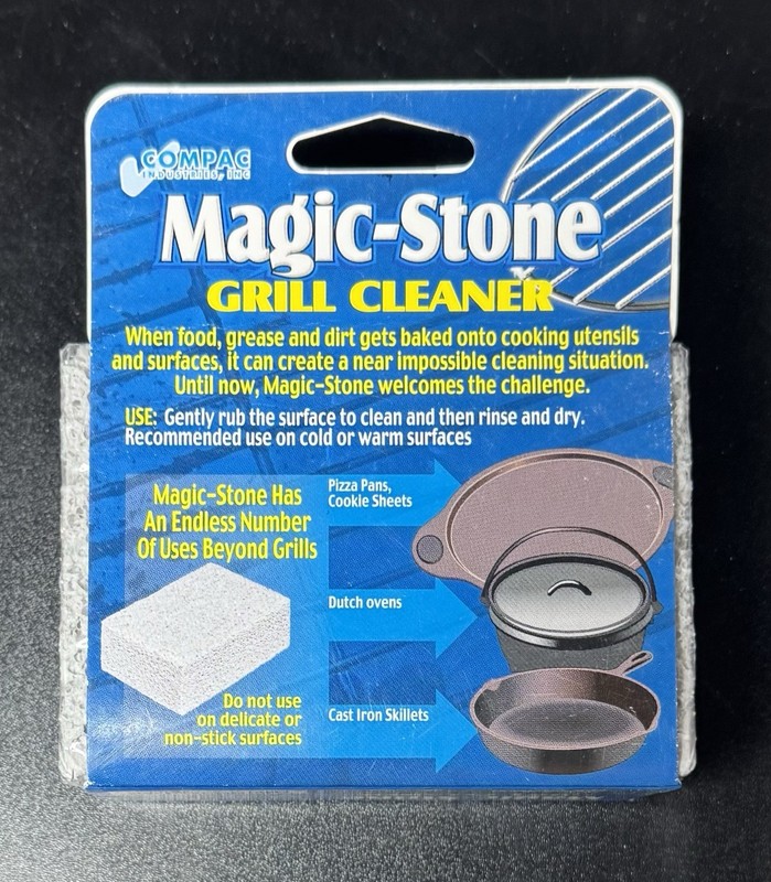 Compac Magic Stone Grill Cleaner, Easy To Use, Chemical Free, Odorless, 2 Pack gallery