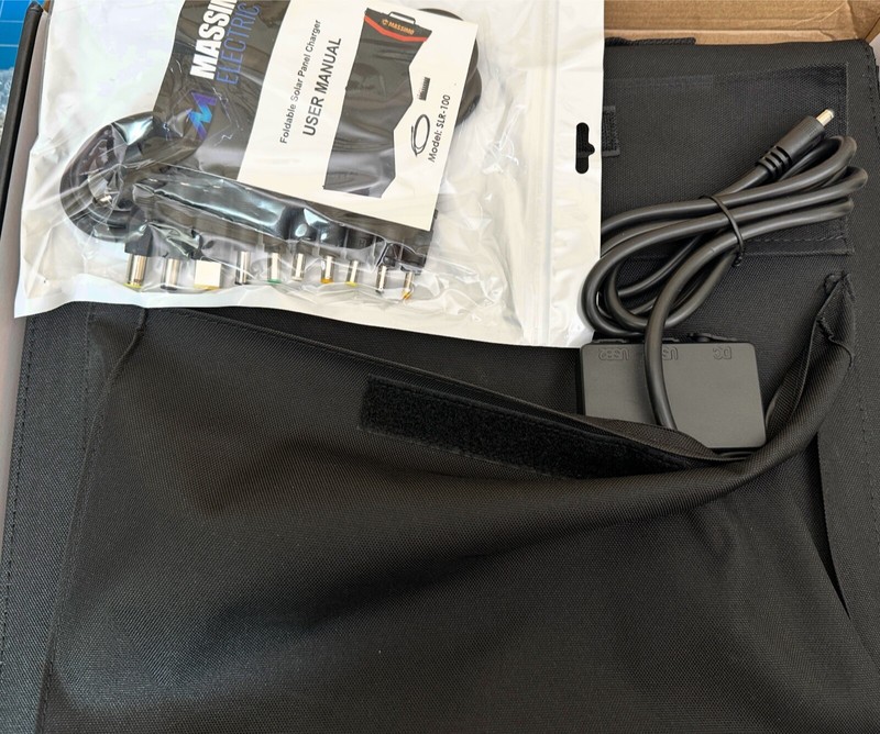 100W Portable Foldable Solar Panel Blanket Massimo W/ 2 USB & DC Charging Ports gallery