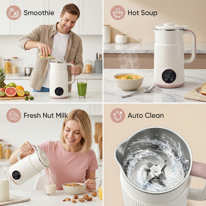 6-in-1 Automatic Nut Milk Maker Blender 27oz Homemade Almond Coconut Soy Machine gallery