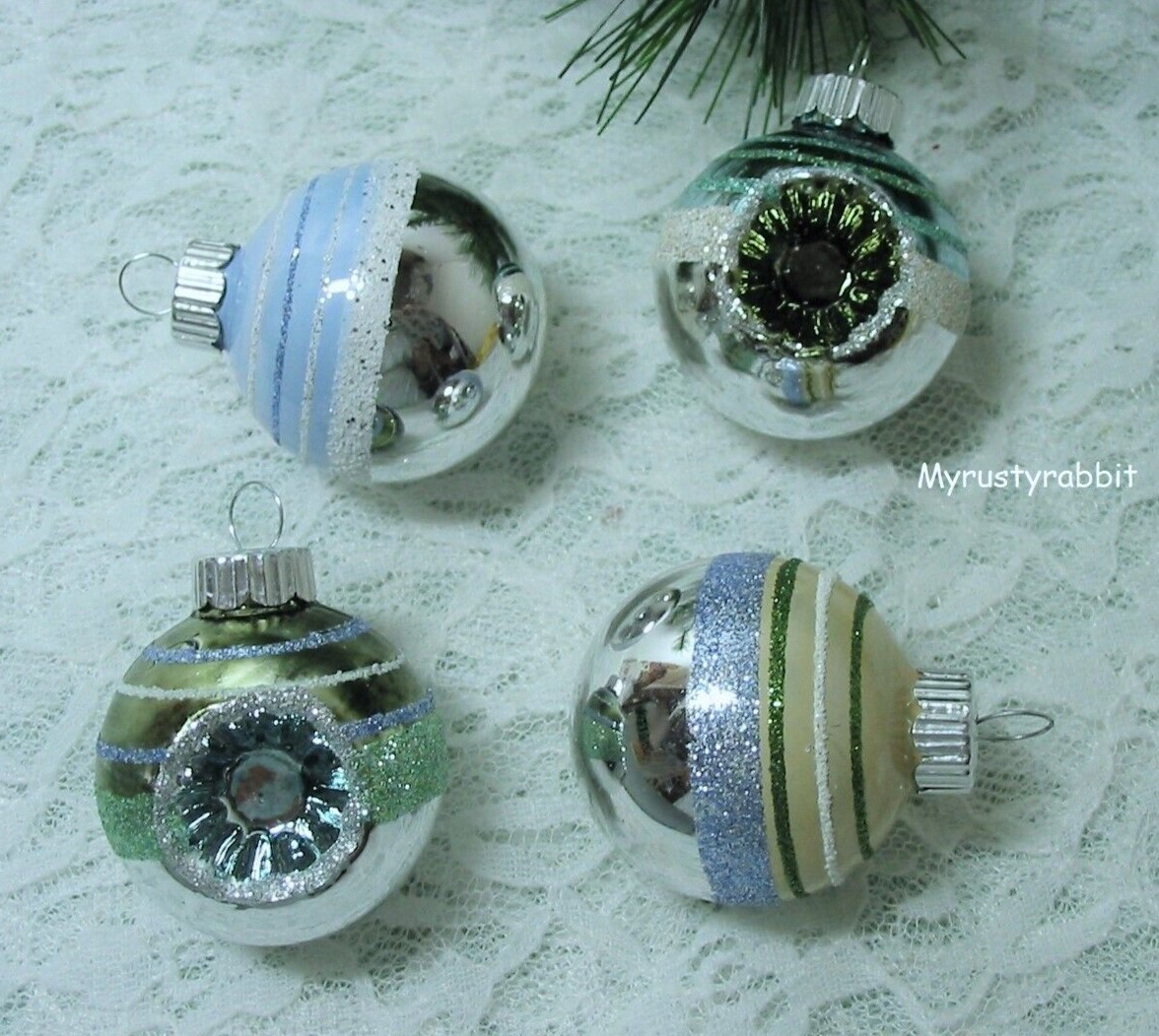 Christopher Radko Shiny Brite Glass Christmas Ornaments - 12 Indents Stripes gallery