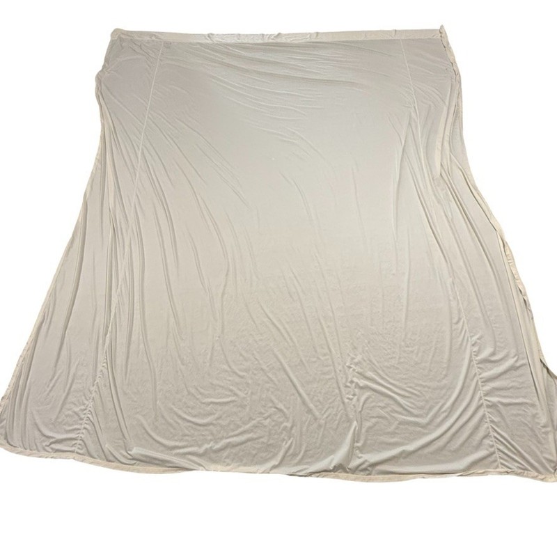 Sheex Ivory Cream Queen Single Flat Sheet Slinky Cooling Stretch Fabric Knit gallery