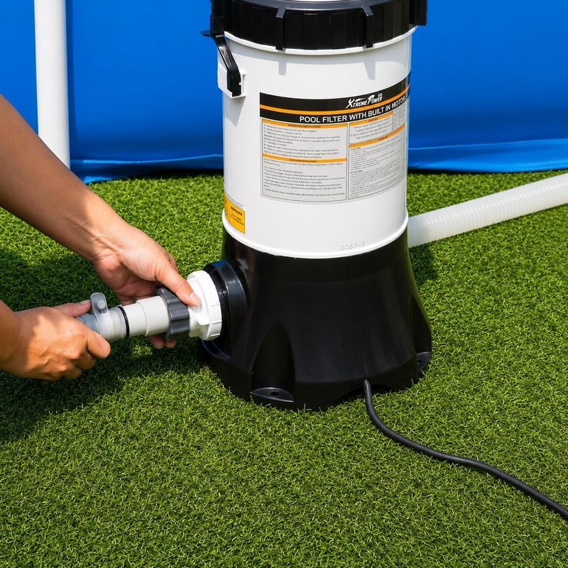 Durable Above Ground Pool Filtration System - 1.5" Fitting, 25 GPM Flow Rate gallery