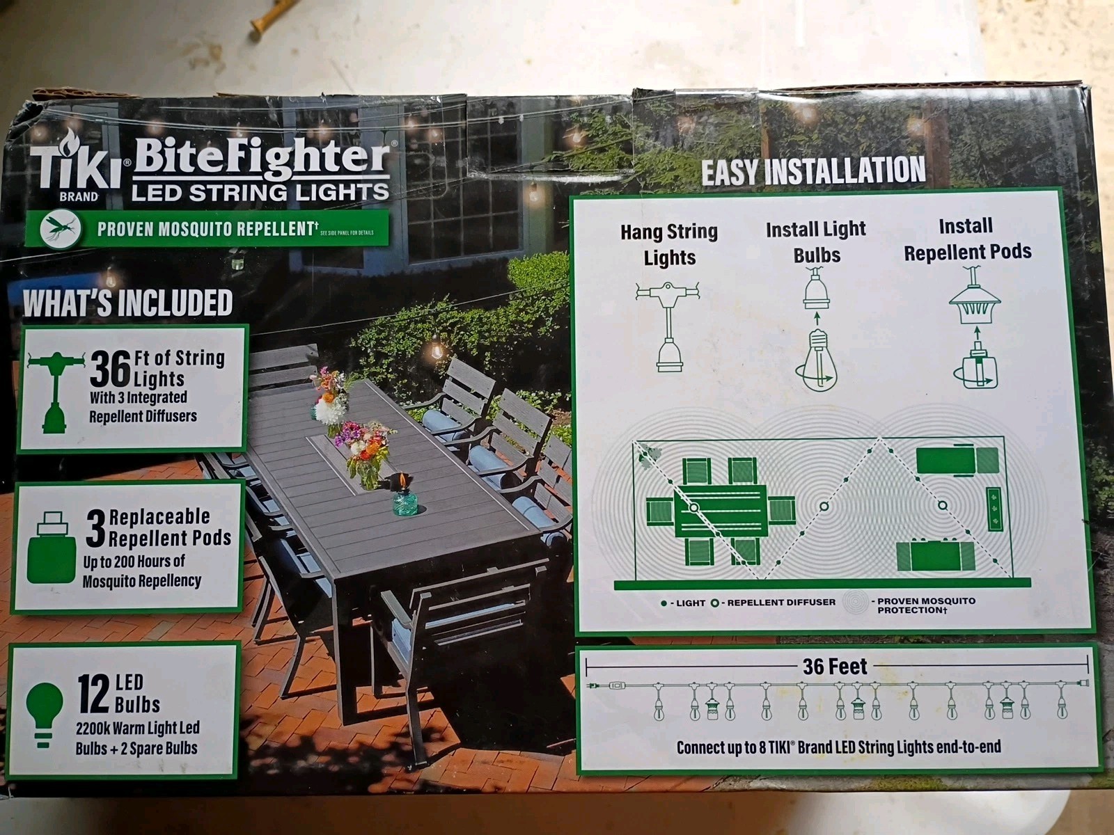 TIKI Brand BiteFighter LED String Lights - Mosquito Repellent - gallery