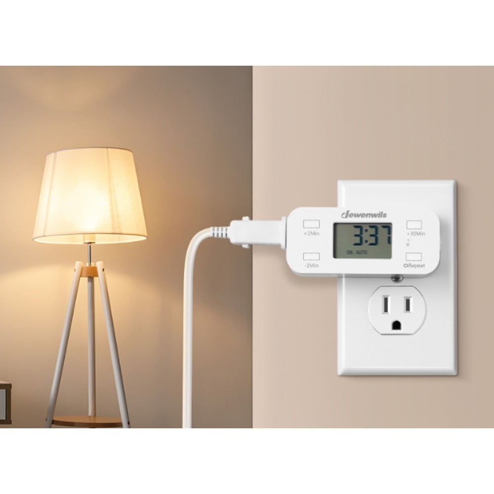 Indoor countdown timer socket, 15A/1000W, 1/2 horsepower, 1 unit