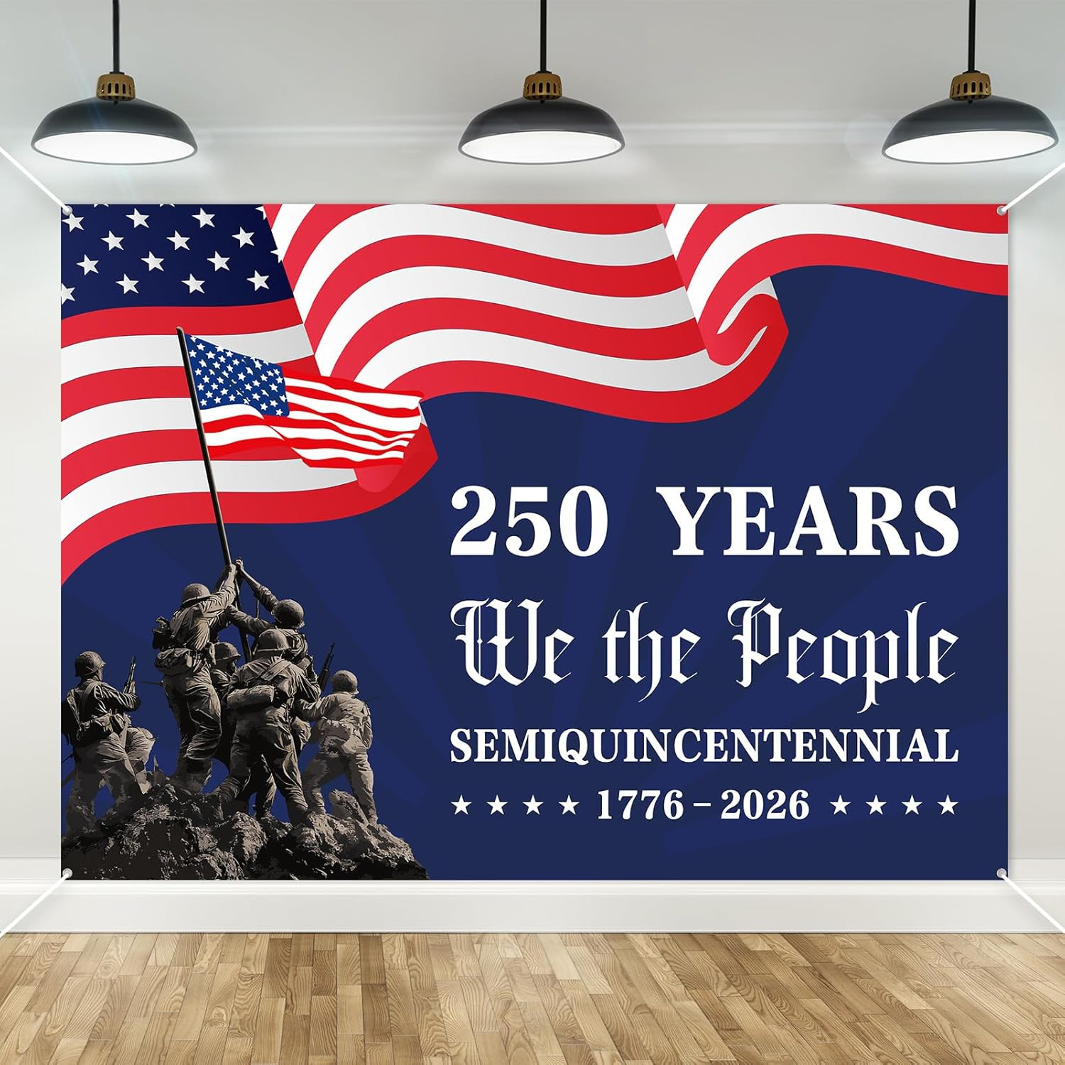 America 250 Banner Decorations 7×5 Ft American 1776-2026 Backdrop Banner USA Ind gallery