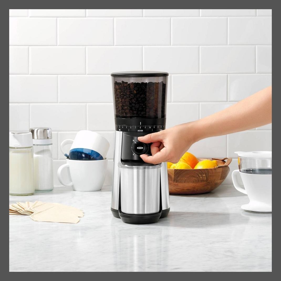 OXO BREW Conical Burr Coffee Grinder - Stainless Steel gallery