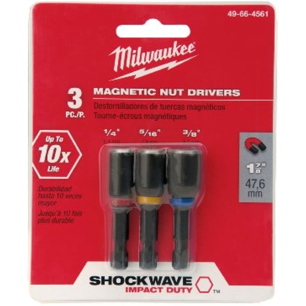 Shockwave 1-7/8" Mag Nutdriver Set (1/4", 5/16", 3/8")