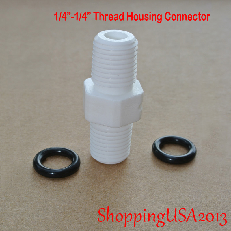 4X 1/4" Thread Male Fitting Straight Connector Standard Housing with Ring gallery