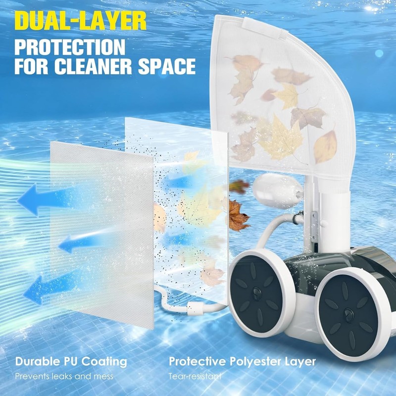 Tear-Resistant Pool Sweep Bags with Secure Fit - 5 Pack for Endless Clean gallery
