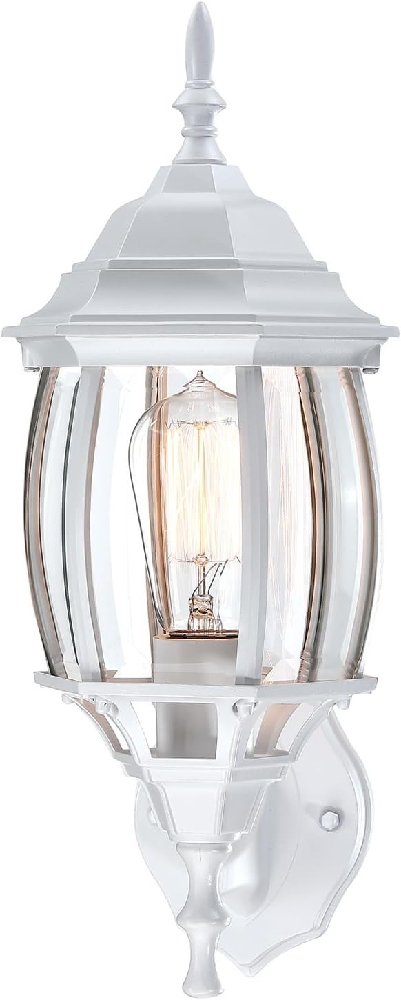 16.8 Inch White Outdoor Wall Light, Outside Porch Sconce White Outdoor Light ... gallery