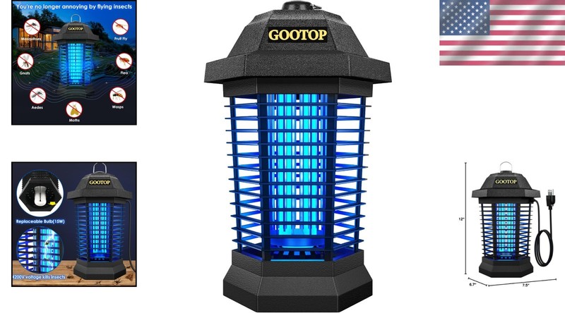 Electric Bug Zapper for Gardens & Patios – Effective Against Flying Insects gallery
