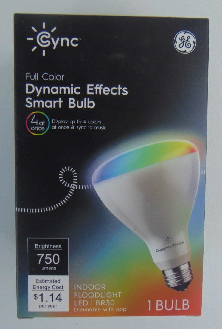 GE CYNC Full Color Dynamic Effects Smart Bulb LED BR30 gallery
