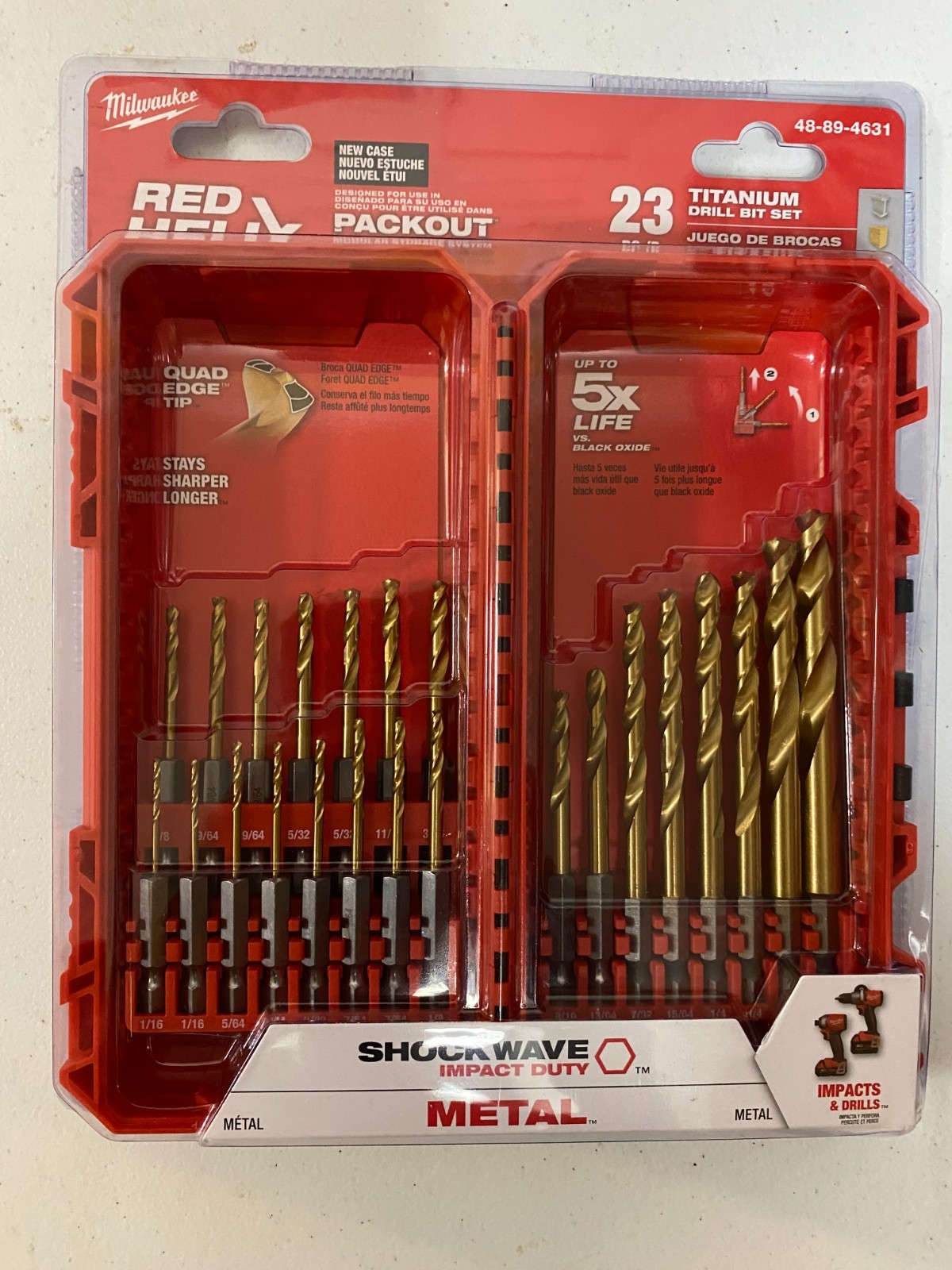 New Milwaukee Shockwave 23-Pc Titanium Drill Bit Set 48-89-4631 gallery