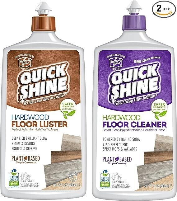 Quick Shine 2 Pack Smart Combo- Includes 1 Hardwood Floor Cleaner 27 FL oz gallery