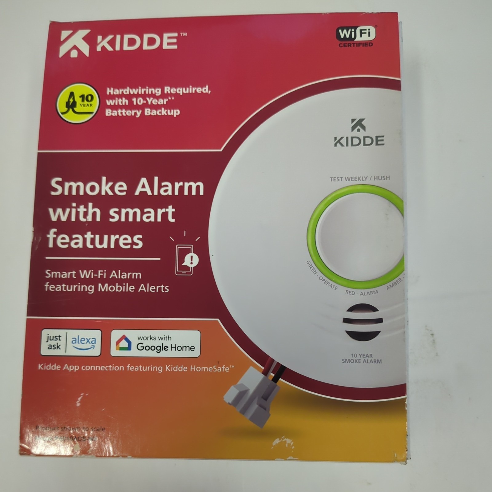 Kidde Smart Smoke Detector, WiFi, Alexa Compatible Hardwired Mobile Alerts gallery