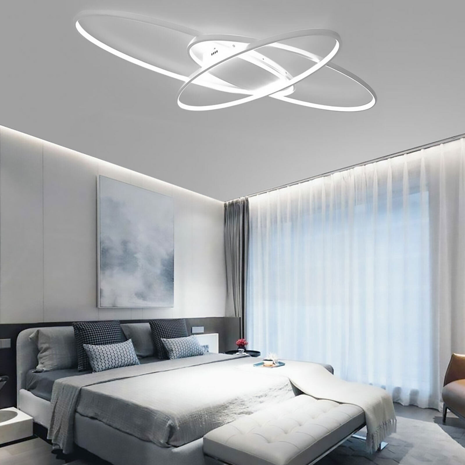 Geometric LED Ceiling Light Living Room Chandelier Flush Mount Lamp Fixture gallery
