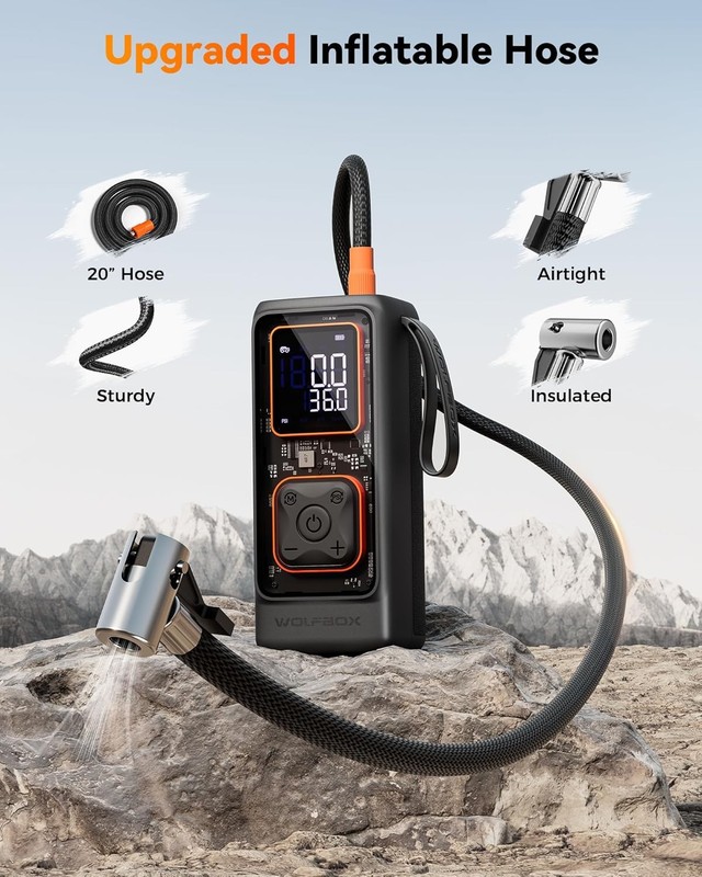 WOLFBOX Tire Inflator Air Compressor 150 PSI Portable Air Pump for Car Tires gallery
