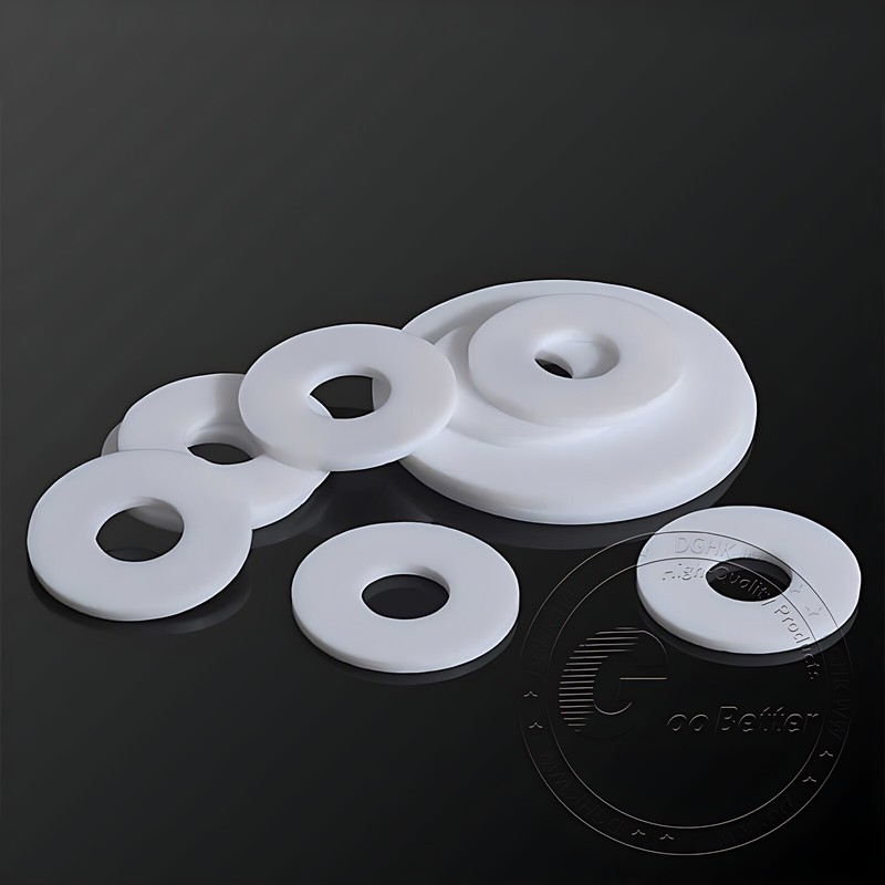 2mm Thick White PTFE High Temp Flat Ring Plastic Washer Seal Gaskets ID 3mm-66mm gallery