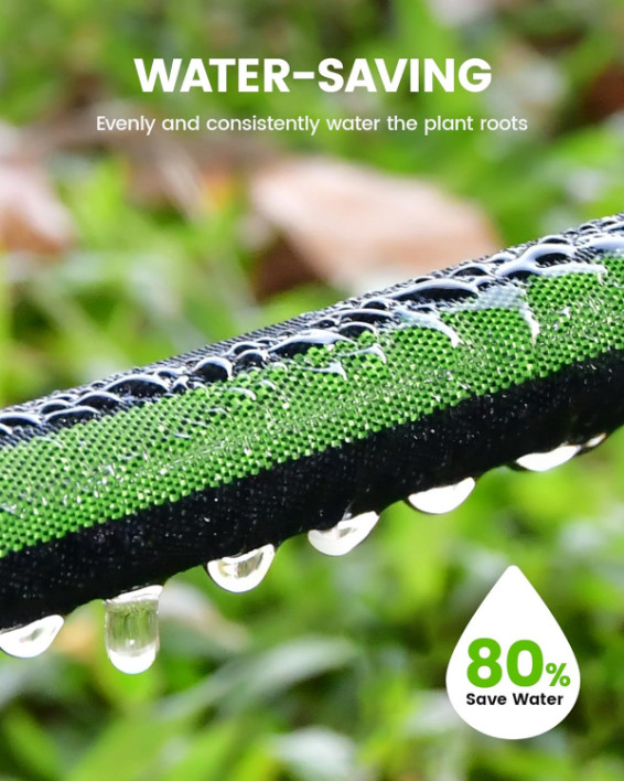 New 100FT Flat Soaker Hose, 2-Pack Leakproof Garden Irrigation Saver gallery
