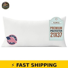 Pillowflex 21×37 Premium Polyester Throw Pillow Insert – Soft & Hypoallergenic