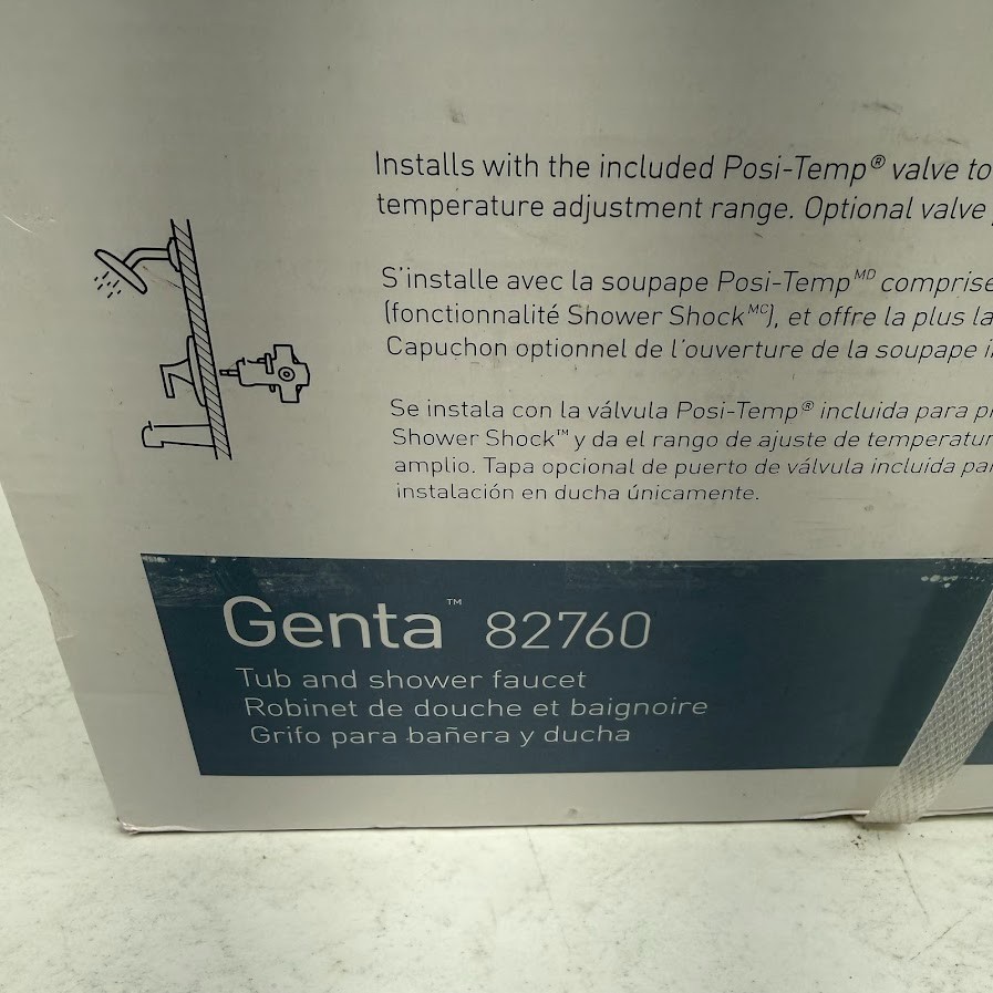 MOEN Genta Single-Handle Tub & Shower Faucet (Chrome, Valve Included) gallery