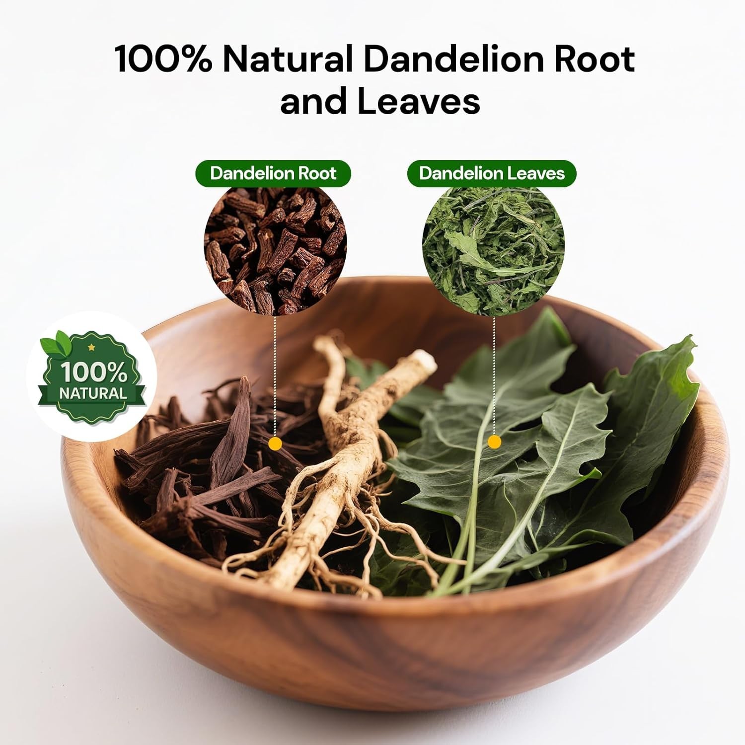 BeleePlanner Dandelion Leaf And Root Tea Bags, Natural Tea, 2 Pack/100 Bags gallery