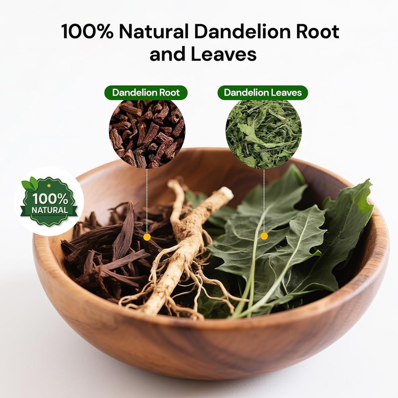 BeleePlanner Dandelion Leaf And Root Tea Bags, Natural Tea, 2 Pack/100 Bags gallery