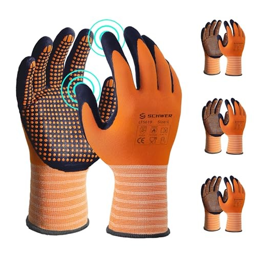 Safety Work Gloves Micro-Foam Nitrile Coated LT5619, Level 4 Large 3 Pairs gallery
