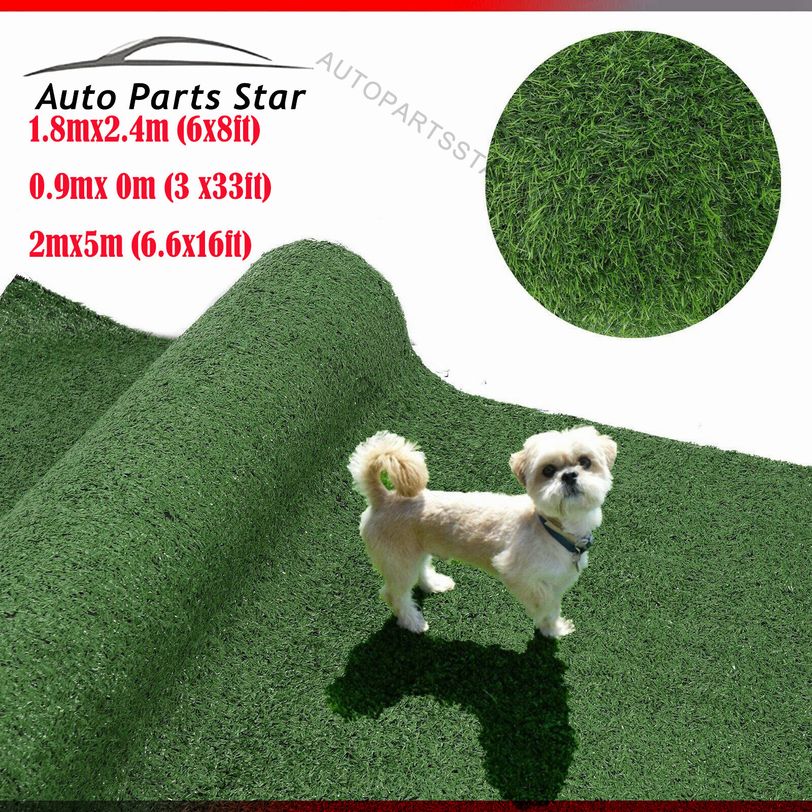 Green Artificial Grass Rug Grass Carpet Rug Synthetic Turf Thick Lawn 5 Sizes gallery