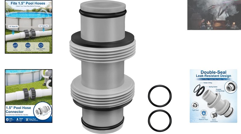 Quick-Install 1.5" Pool Hose Adapter - Durable No-Tool Connector for Filtration gallery