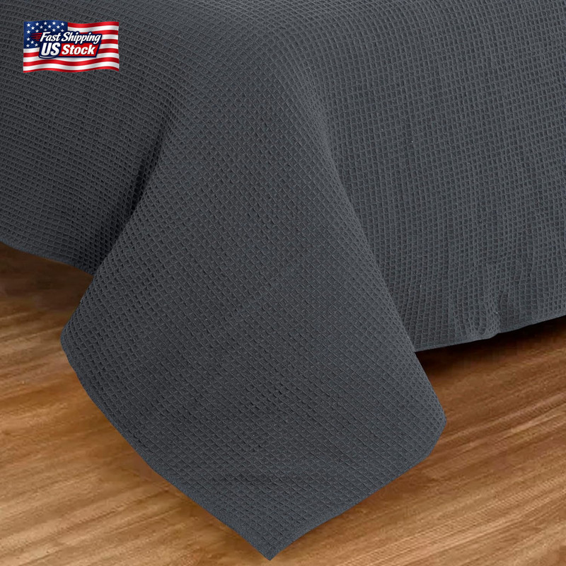 100% Cotton Waffle Weave Blanket, King Size 90 X 108 Inches, 300 GSM Lightweight gallery