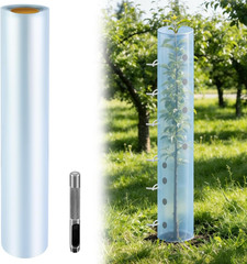 1 Roll Tree Grow Tubes for Sapling, 17″×192″ Seedling Protectors Tubes Miracle T