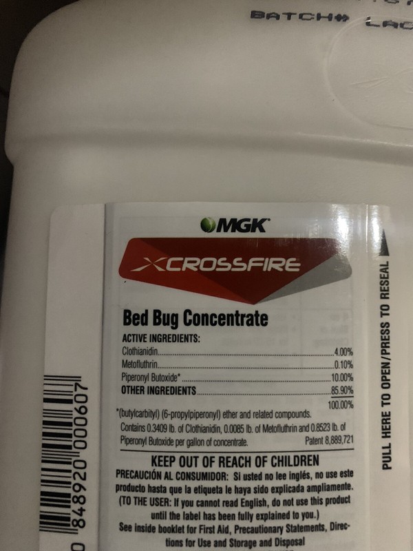 Crossfire BedBug Concentrate Kills in 5 Mins 130 oz Makes 10 Gals Quick Acting gallery