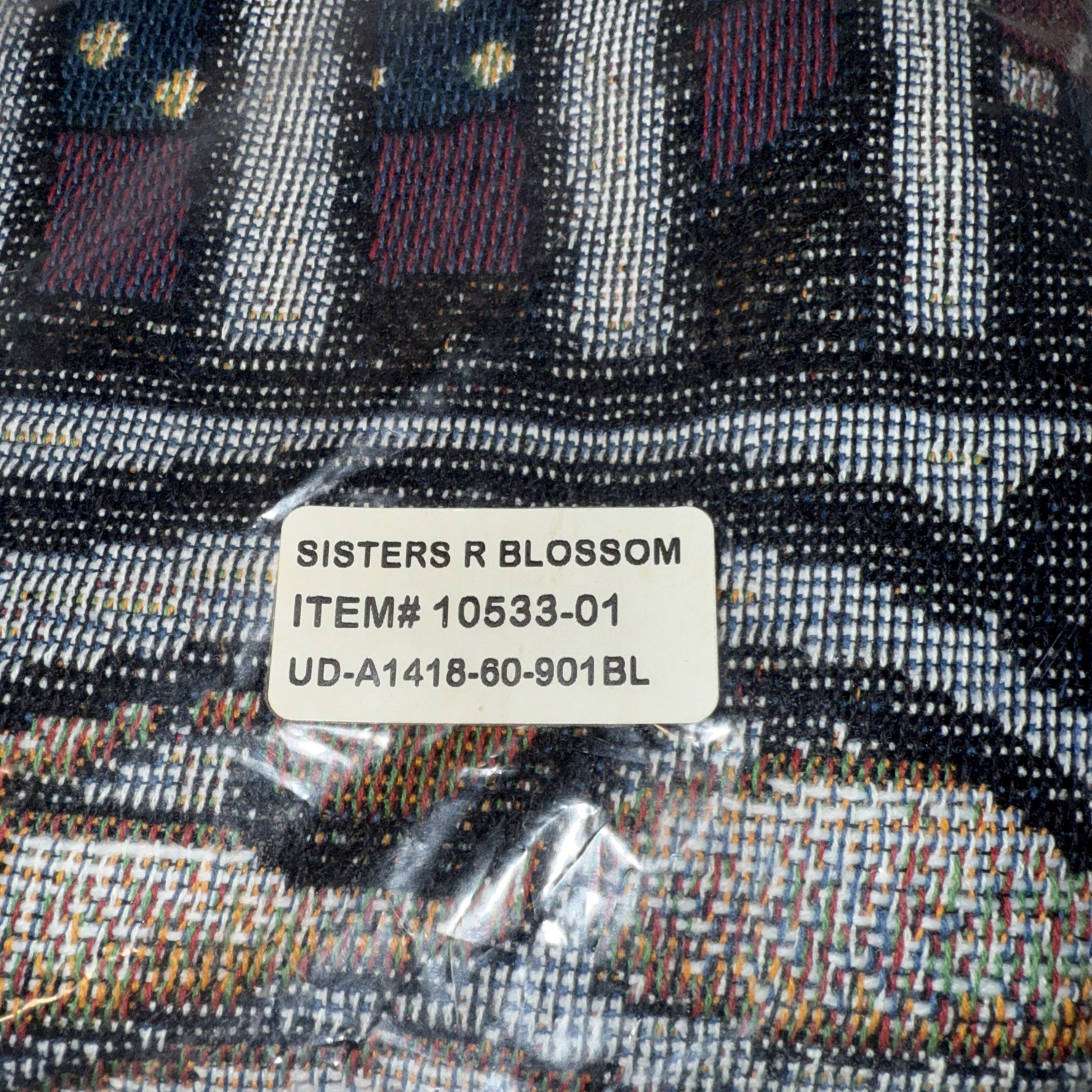 TAPESTRY THROW MULTICOLOR "SISTERS ARE BLOSSOMS IN THE GARDENT" 50 X 57" New gallery