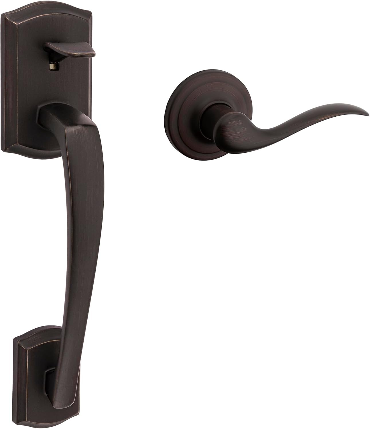 Kwikset Prescott Front Door Handle - Venetian Bronze (Open Box) gallery