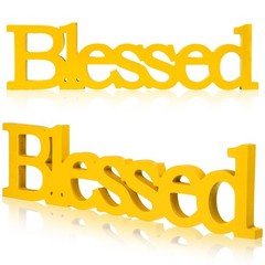 Blessed Letter Table Sign Blessed Standing Letter Table Sign Rustic Wooden Ho…