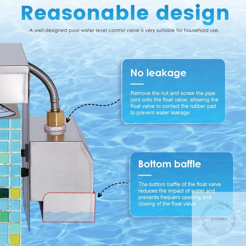 Automatic Pool Filler Water Leveler Auto Fill Pool Waterfall Water Level Control gallery