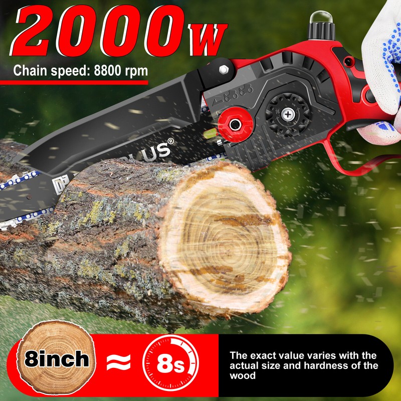 8 inch 21V Mini Chainsaw/Cordless Lightweight One-hand Electric 2Saw Battery gallery