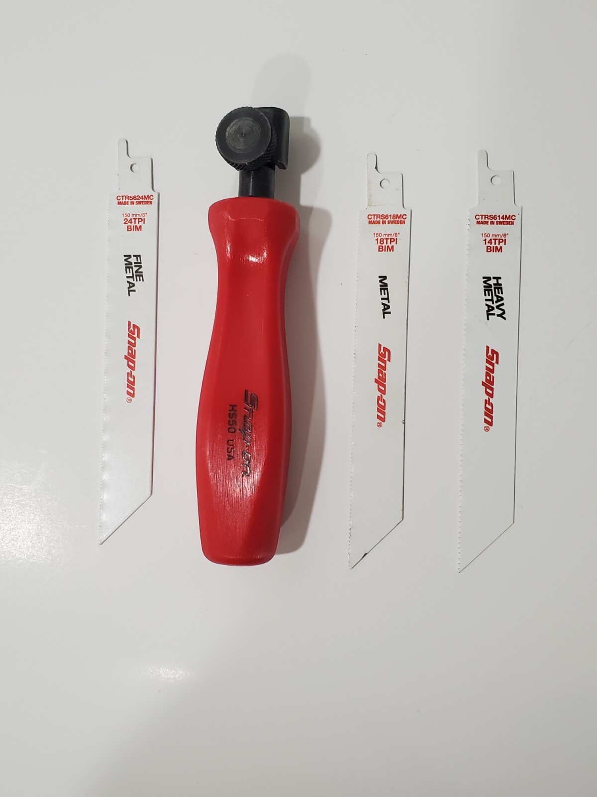 Snap On Tools Quick Hand Saw Cutter Handle 3 Blades & Pouch Use Everyday NEW!!!! gallery