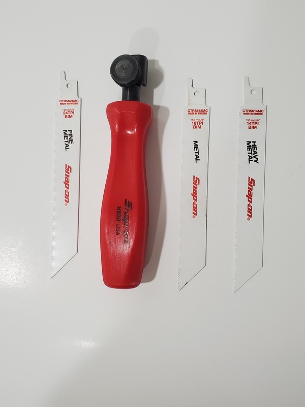 Snap On Tools Quick Hand Saw Cutter Handle 3 Blades & Pouch Use Everyday NEW!!!! gallery