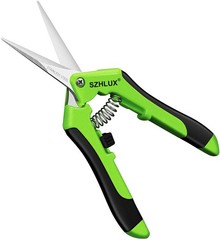 SZHLUX 1-Pack Pruning Shears, 6.5” Gardening Hand Pruner, Professional Green
